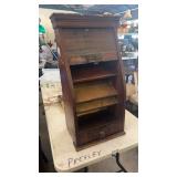 Antique Table Top Display Cabinet with Roll Top