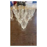 11 Fostoria Etched Glass Tumblers 10 1/2" Tall