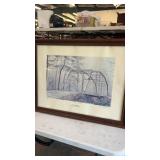 Dan Rountree Tuscaloosa Shirley Bridge Watercolor