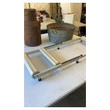 Milk Can, Galvanized Tub & Bicycle Trainer