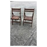 Vintage wooden Folding Chairs