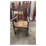 Antique Barley Twist Arm Chair for Desk