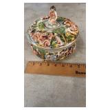 Capodimonte Italy Porcelain Covered Dish
