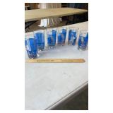 1960s Highball Glasses with Egyptian Theme