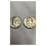 1953 & 1954 Silver Half Dollar 50 Cent Coins