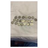 22 Silver 1940 -1941 Mercury Dimes 10 Cent Coins