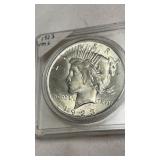 1923 Silver Peace Dollar Coin