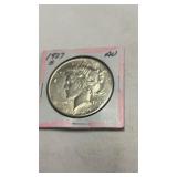 1927 "S" Silver Peace Dollar Coin