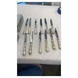 Gorham Strasbourg Knives Sterling Silver Handles