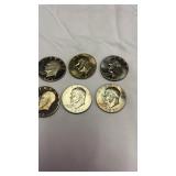 6 One Dollar Coins 1977 & 1978