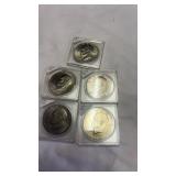 5 Eisenhower Bicentennial 1976 Half Dollar Coins