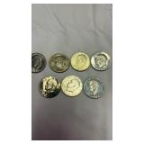 7 One Dollar Coins 1971 & 1974