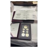1992 Prestige Olympic Coin Set with Silver Dollar