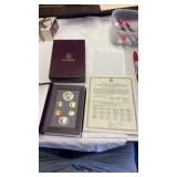 1988 Prestige Olympic Coin Set with Silver Dollar