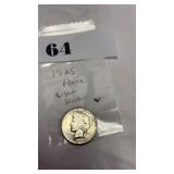 1925 Silver Peace Dollar Coin