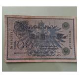 German 100 Mark Reichsbanknote February 7, 1908