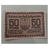 German Notgeld  banknote Heiligenhafen 1923.