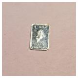 One Gram .999 Silver Bar