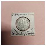 1939 A Fifty Reichspfennig