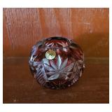 German Cranberry cut-to-clear crystal Rattenburg