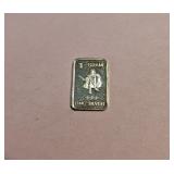 One Gram .999 Silver Bar