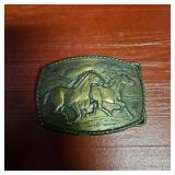 Running Horses Belt Buckle