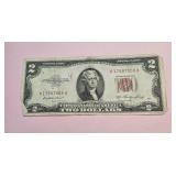 1953 Red Seal Two Dollar Note