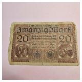 German Empire 20 Mark Darlehnskassenschein