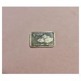 One Gram .999 Silver Bar