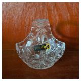 Irena Polish hand cut lead crystal basket