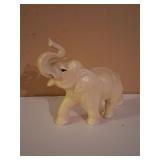 Vintage ivory-colored ceramic Elephant Figurine