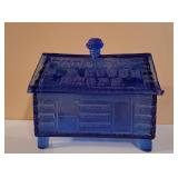 Lutted's S.P. Cough Drops cobalt blue glass