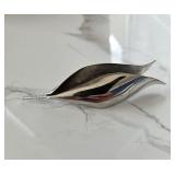 Vintage Mid-Century Modernist leaf brooch
