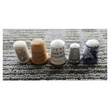 Five Vintage Thimbles Souvenirs