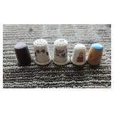 Five Vintage Thimbles