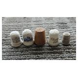 Five Vintage Thimbles