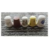 Five Vintage Thimbles