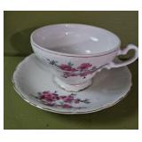 Vintage footed teacup and saucer Made Japan