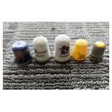 Five Vintage Thimbles