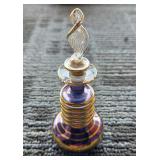 Egyptian hand-blown glass Perfume Bottle gold Leaf