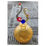 Vintage Art studio perfume bottle crackle glass