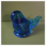 'Bluebird of Happiness' art glass Leo Ward 1995