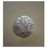 Bethlehem Hand Carved Mother of Pearl Brooch