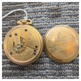 Running Elgin 18 Size Pocket Watch Train Case