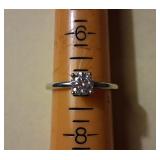 IGI .71 Carat Lab 14K Diamond Ring Size 7 Marked