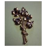 Coro Large Vintage Flower Pendant