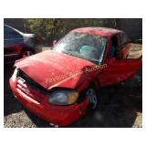 2003 Hyundai Accent KMHCG35C83U270048 Red