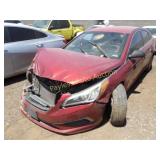 2016 Hyundai Sonata 5NPE24AFXGH320420 Red