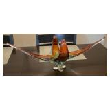 Vintage Amber Glass Display