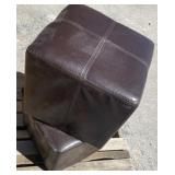 Brown Faux Leather Cubes / Foot Stools